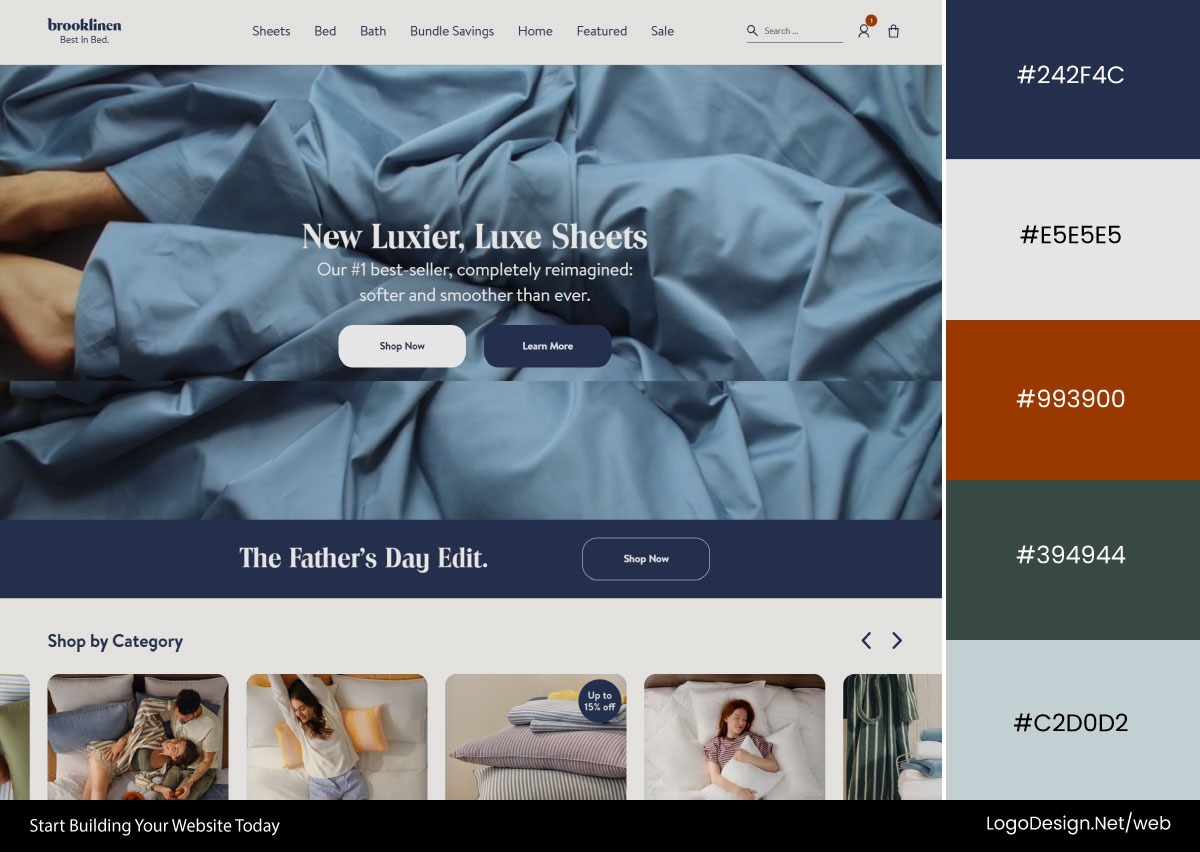 Brooklinen Website Color Palette Brooklinen Website Color Palette