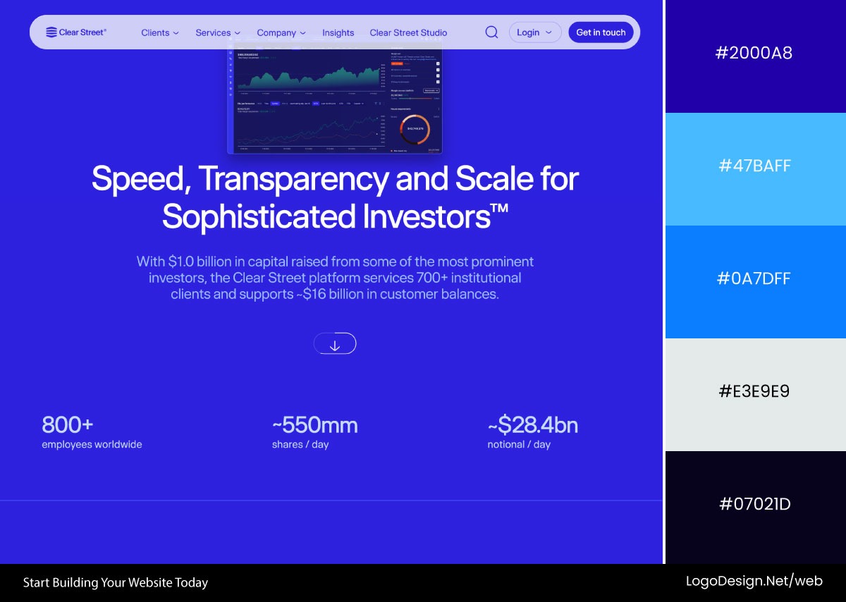 Clear Street Website Color Palette Clear Street Website Color Palette