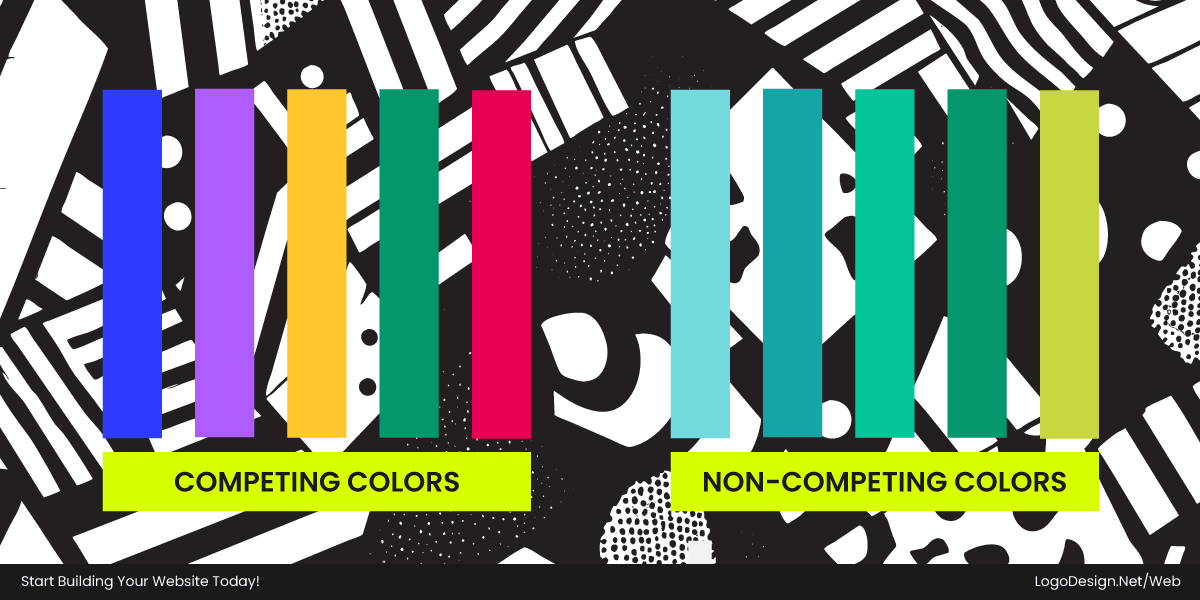 Competing colors vs. Non-competing colors Competing colors vs. Non-competing colors