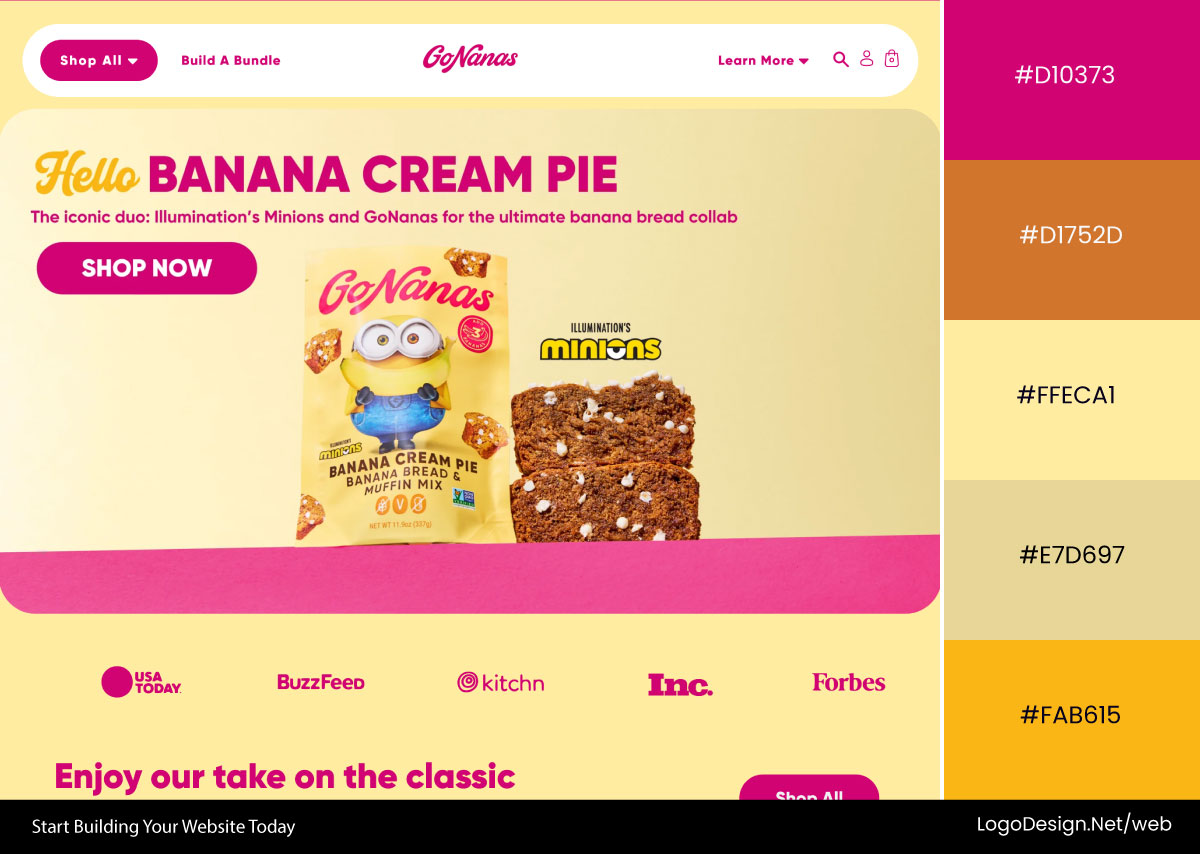 GoNanas Website Color Palette GoNanas Website Color Palette