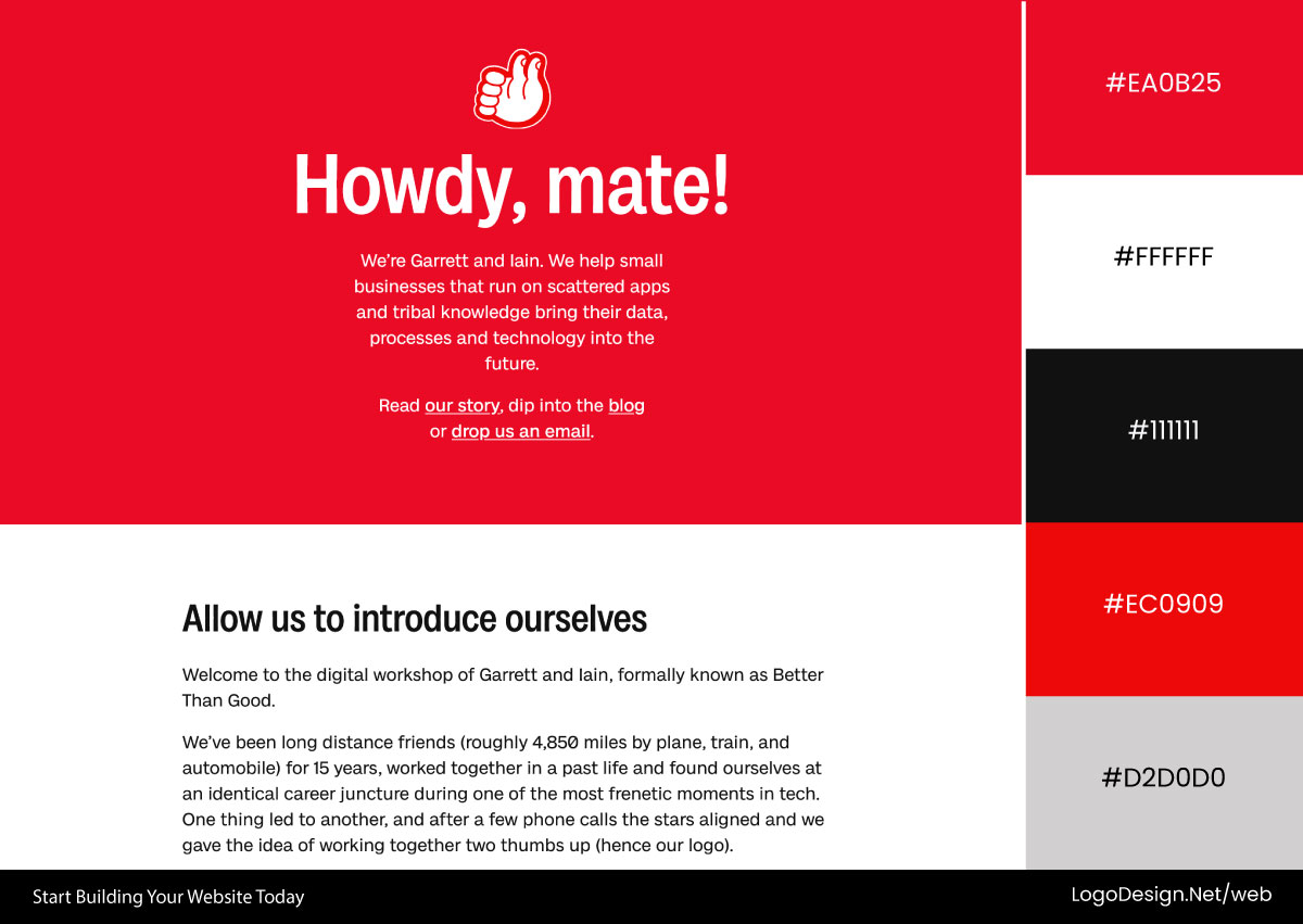 Better Than Good Website Color Palette Better Than Good Website Color Palette