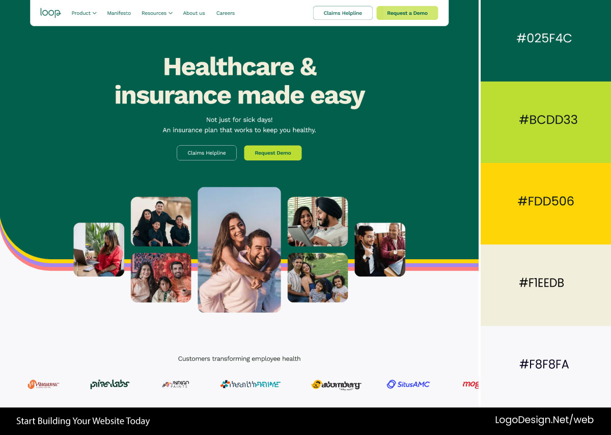 Loop Health Website Color Palette Loop Health Website Color Palette