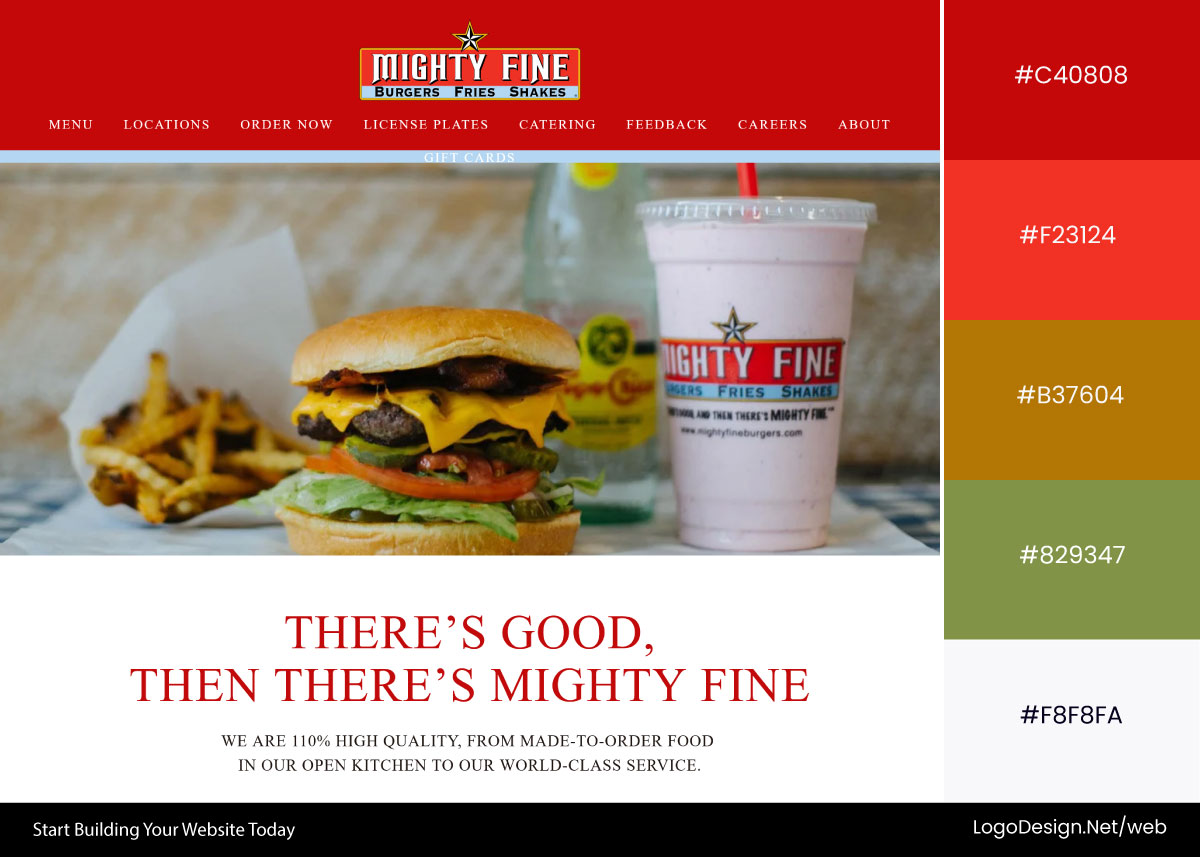 Mighty Fine Burgers Website Color Palette Mighty Fine Burgers Website Color Palette