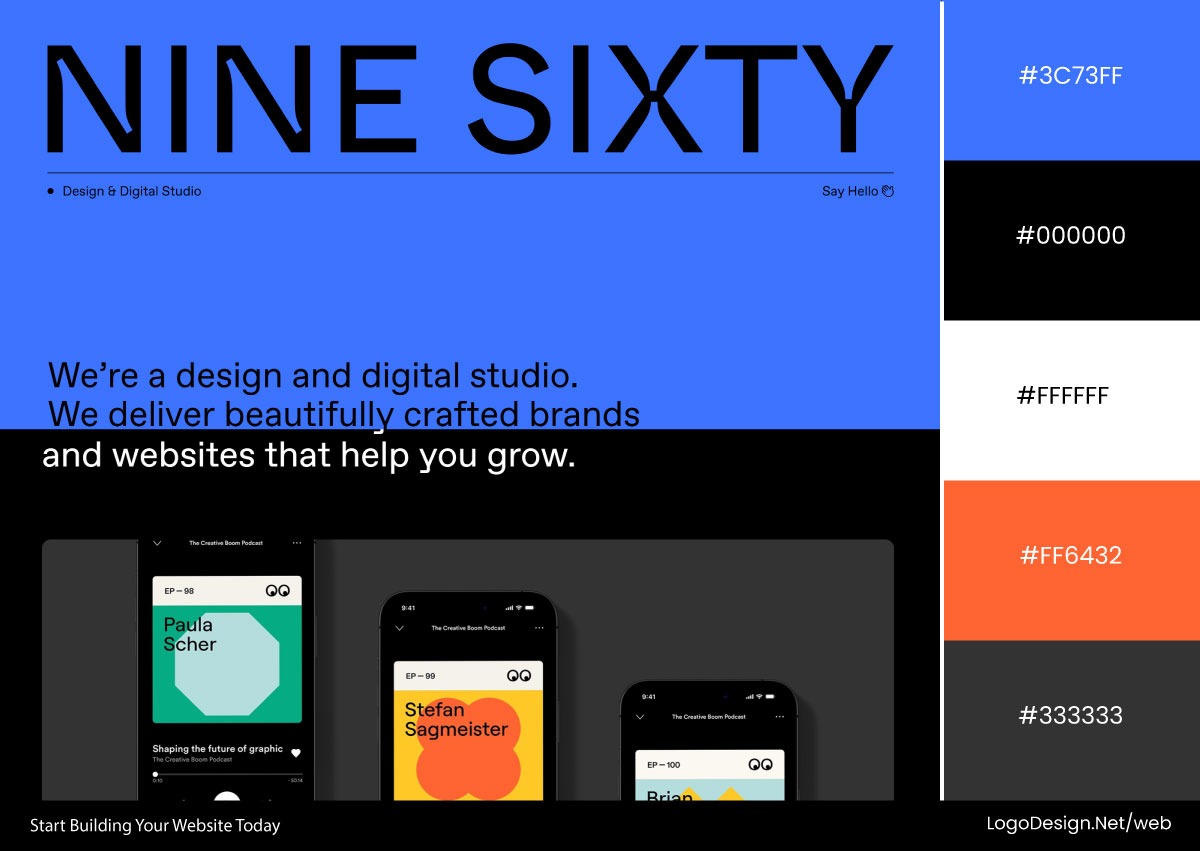 Nine Sixty Website Color Palette Nine Sixty Website Color Palette