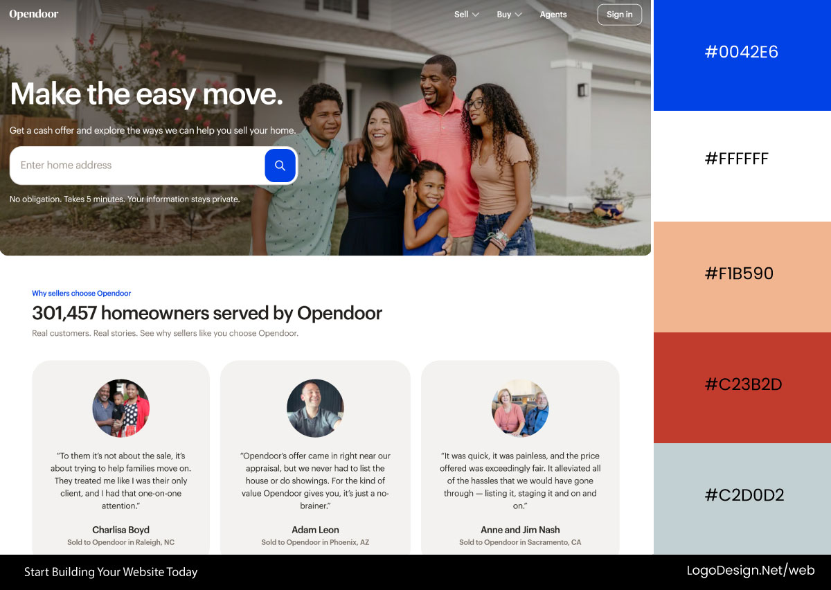 OpenDoor Website Color Palette OpenDoor Website Color Palette
