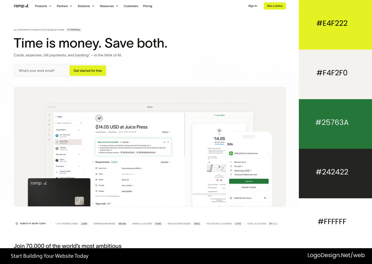 Ramp Website Color Palette Ramp Website Color Palette
