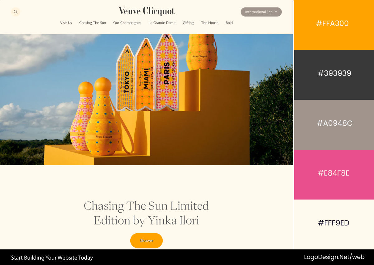 Veuve Clicquot Website Color Palette Veuve Clicquot Website Color Palette
