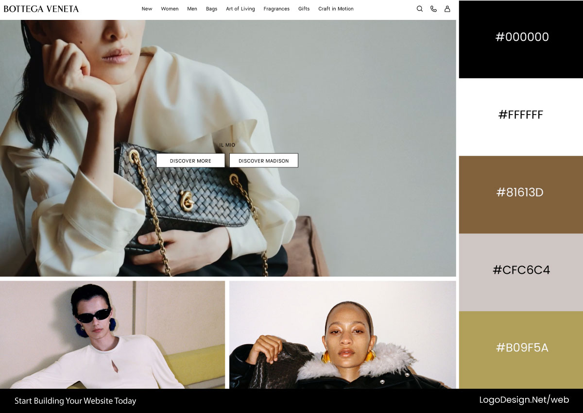 Bottega Veneta Website Color Palette Bottega Veneta Website Color Palette