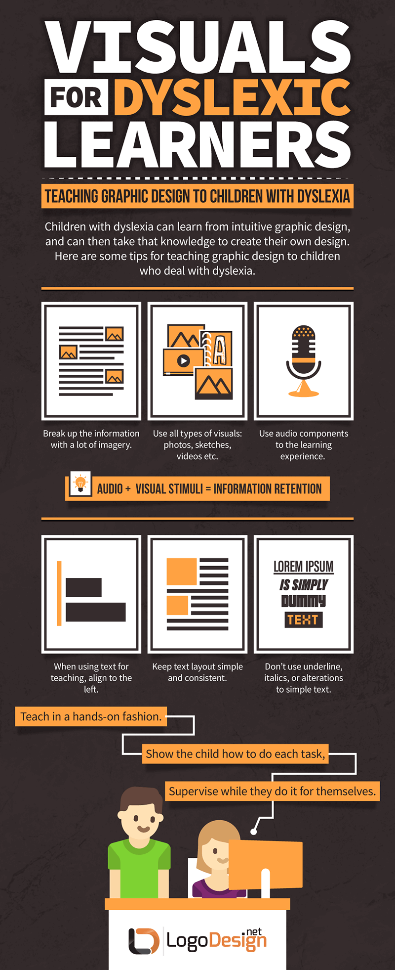 visuals for dyslexic learners infographic