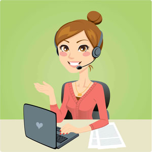 woman customer service illustration