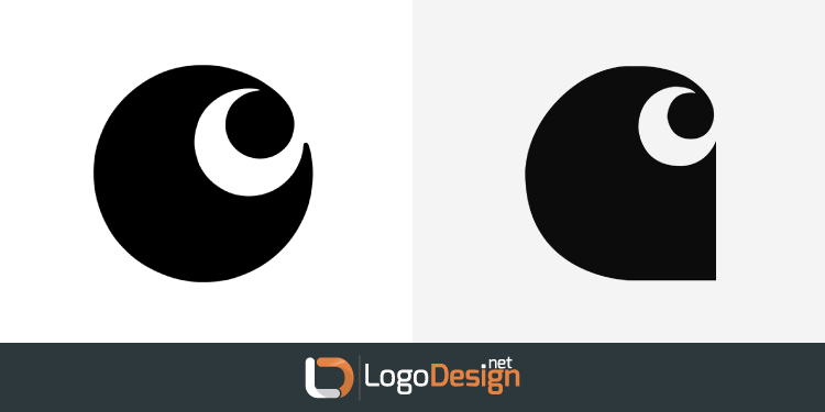 Two minimalist black and white logos are displayed side by side.