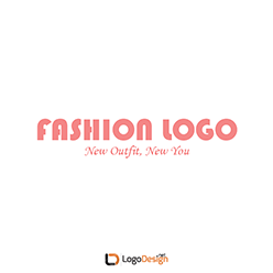 A fashion logo with pink bold text that says 