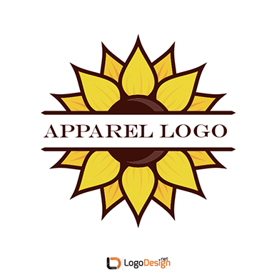 A logo featuring a bright yellow and brown sunflower with bold petals.
