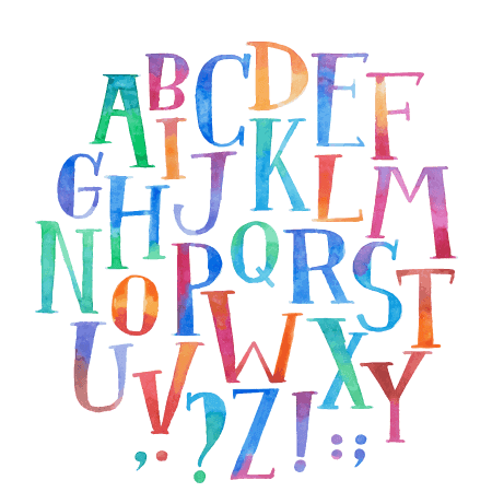 colorful alphabets