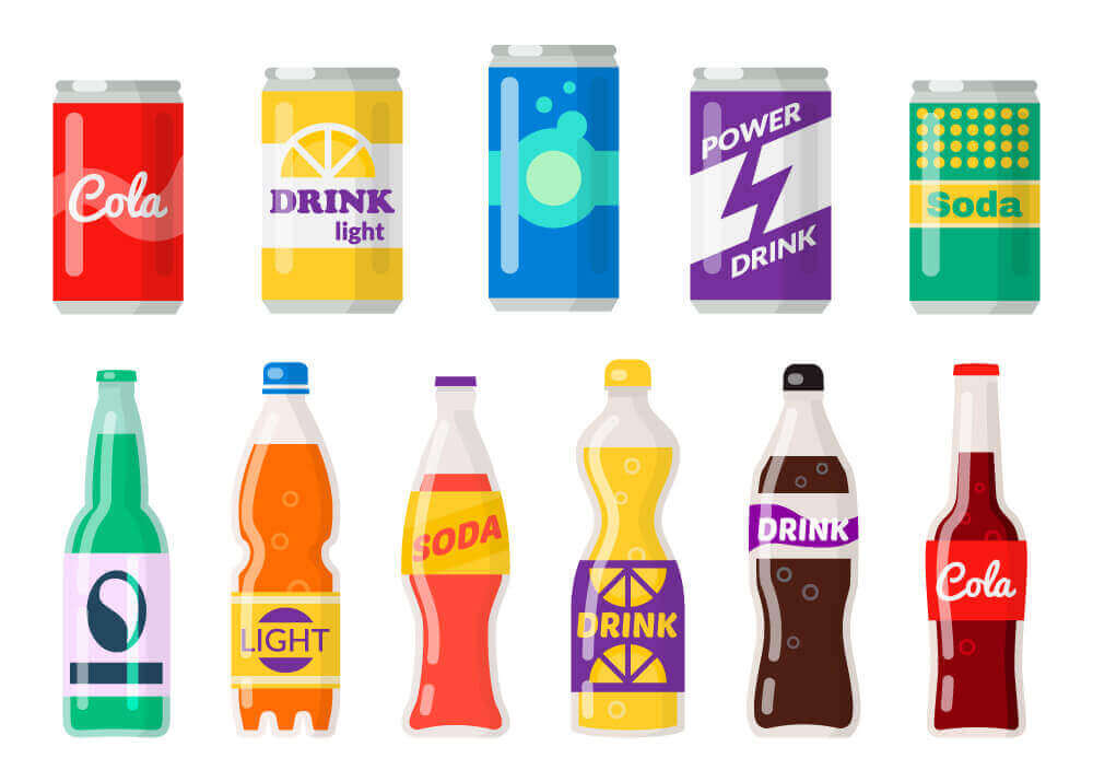 soft drinks illustration