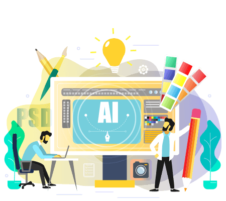 graphic designer AI illustration