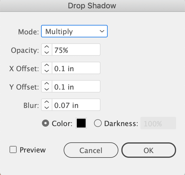 Outer Glow Menu Illustrator Setting - Picture