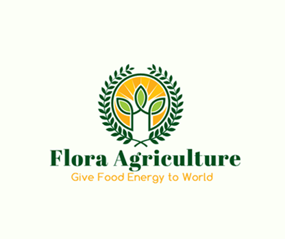 agriculture logo design leaves with laurel wreath 