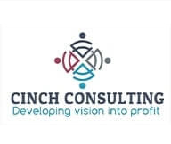consulting logo with abstract figures forming rhombus shape 