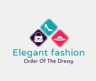 fashion logo with hat, bag, shoe in squares