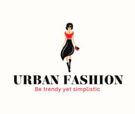 fashion girl logo design in stylish black skirt holding clutch 