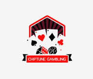 gambling logo with cards and dice with shield 