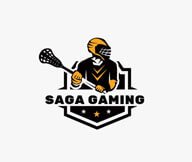 gaming logo with man playing lacrosse