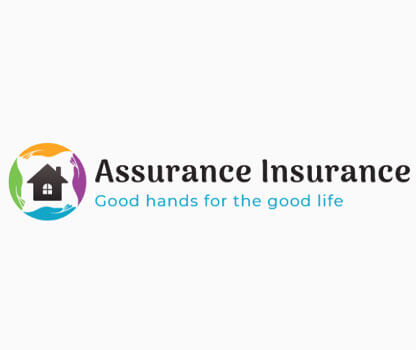home insurance logo design with hands around a house 