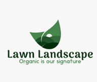 landscape logo with two leaves and sun in negative space