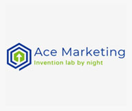 marketing logo with arrow in three rhombus shapes 