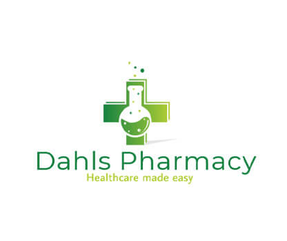 pharmacy logo design chemical flash merged with plus symbol
