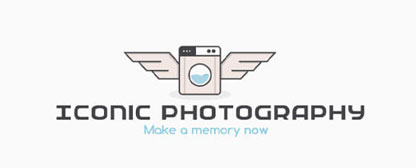 photography logo design with camera with wings
