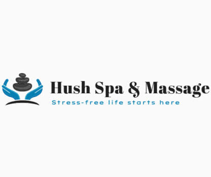 spa logo with two hands around spa stones with swoosh 