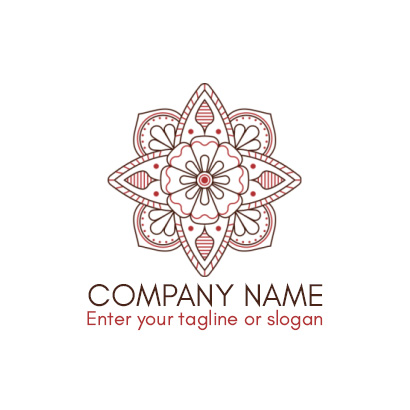 Mandala motif - arts and crafts logo