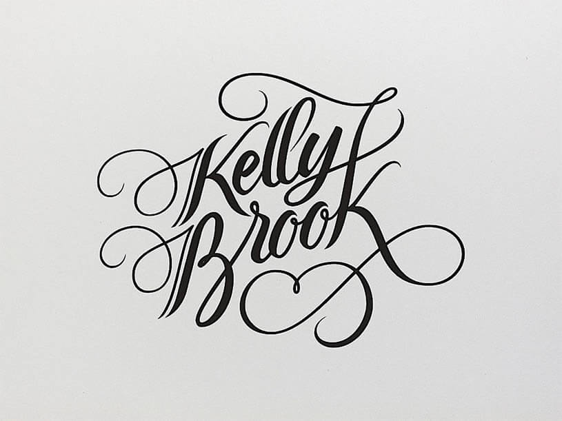 Kelly Brook - Calligraphy Logo