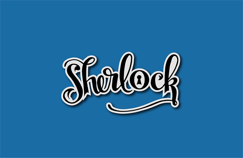 Hand Lettering Sherlock Holmes Logo