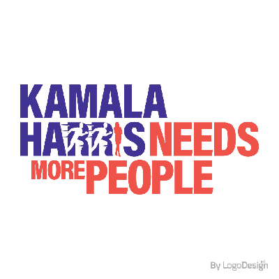 Kamala Harris political logo 2020 men running