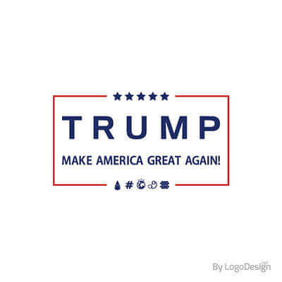 Trump political logo 2020 