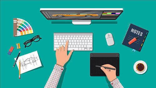 graphic designer desktop