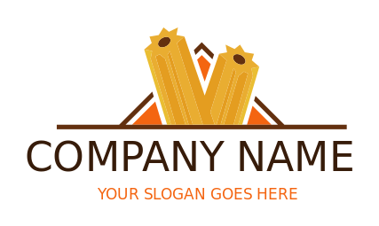 make a snack cart logo triangle with churros