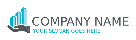 accounting logo of a finance bars in care hand