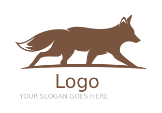 generate an animal logo image of a wild fox