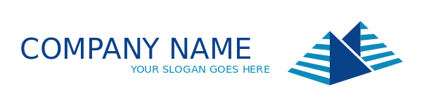 marketing logo icon abstract 3D pyramid on square