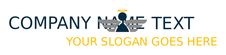 childcare logo abstract angel with halo