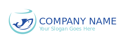 pet logo maker abstract aquarium fish in bowl