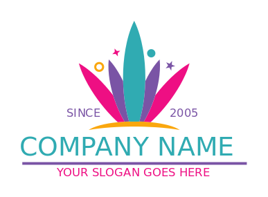 arts logo icon abstract plant with shapes