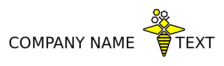 farm logo abstract bee with honey comb