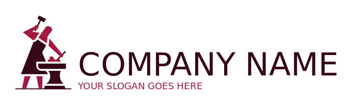 handyman logo abstract blacksmith with hammer