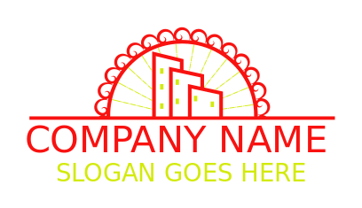 property logo abstract buildings under arc