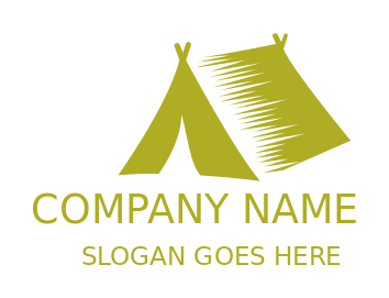 travel logo image abstract camping tent